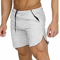 thwei athletic shorts zipper pocket workout elastic gym jogger casual shorts knee outfit shorts for men bodybuilding pants Lightinthebox - thumbnail