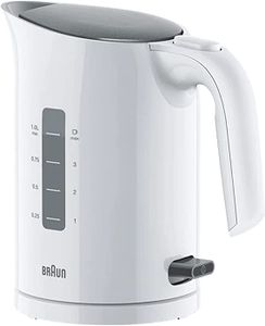 Braun PurEase Kettle, 1L, 2200 Watts, Electric Kettle - White, WK3000