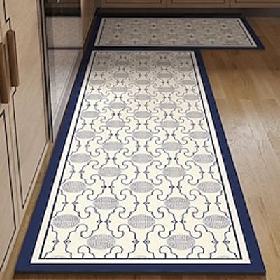 Geometric Kitchen Mat Non-Slip Oil Proof Rug Indoor Outdoor Mat Bedroom Decor Bathroom Mat Entrance Rug Door Mat miniinthebox