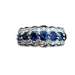 1PC Alloy Ring with Blue Crystal For Women- Mother's Day Lightinthebox