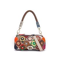 Women's Tote Diaper Bag Tote Cowhide Daily Holiday Color Block Flower Rainbow miniinthebox - thumbnail
