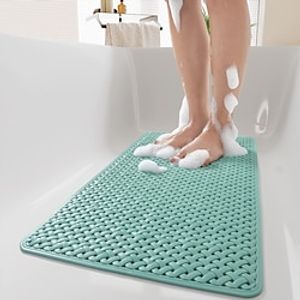 Non Slip Bathtub-Mat with Suction Cups and Drain Holes, Soft Machine Washable Shower Mat Anti Slip Bath Mat for Tub for Kids 14x27 Lightinthebox