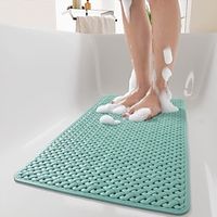 Non Slip Bathtub-Mat with Suction Cups and Drain Holes, Soft Machine Washable Shower Mat Anti Slip Bath Mat for Tub for Kids 14x27 Lightinthebox - thumbnail