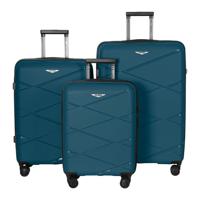 PARA JOHN Travel with Ease and Confidence - Light Weight Stylish & Durable PP Trolley Luggage Set with TSA Lock-BLUE