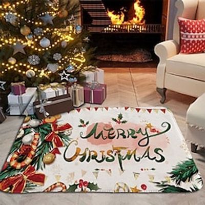 Christmas Xmas Area Rug Non Slip Floor Mat Bedside Livingroom Bedroom Indoor Outdoor miniinthebox