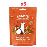 Lily's Kitchen Breaktime Biscuits Dog Treats 80G (Pack Of 5)