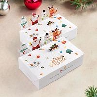 10pcspack Christmas Cute Animal 3d Party Gift Box With Candy Foldable Paper Box Lightinthebox - thumbnail