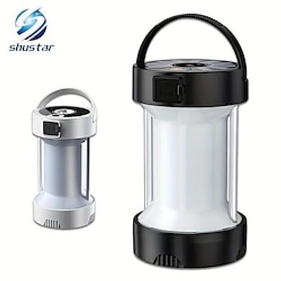 1pc USB Solar Camping Light with Magnet Work Light, 4 Lighting Modes Rechargeable Powerful Flashlight with18650 Battery Lightinthebox