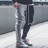 Men's Sweatpants Joggers Trousers Drawstring Elastic Waist Elastic Cuff Color Block Comfort Breathable Casual Daily Holiday Sports Fashion White Red Micro-elastic Lightinthebox - thumbnail