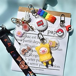Cartoon Pattern Protective Sleeve For Apple AirTags Portable Bluetooth Tracker Cover Anti-Scratch Lightweight Protective Skin Cover for AirTages Key Finder Keychain Accessory miniinthebox