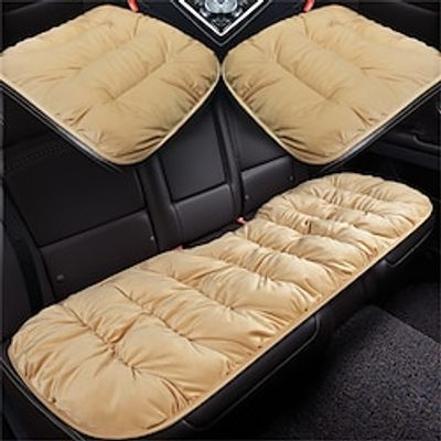 3PCs Winter Car Seat Cushion Thickened Warm Short Plush Rear Seat Cushion Seat Cover Four Seasons Seat Cushion Lightinthebox