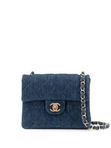 Chanel Pre-Owned denim chain shoulder bag - Blue