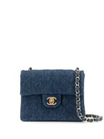 Chanel Pre-Owned denim chain shoulder bag - Blue