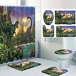 Bathroom Shower Curtain  Mat Set Classic Polyester New Design miniinthebox