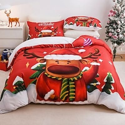 Bedding 3D Christmas Series Digital Printing Three Piece Set miniinthebox Bedding 3D Christmas Series Digital Printing Three Piece Set miniinthebox