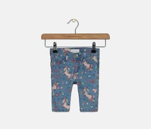 Toddler Girls Printed Short  Light Medium Wash