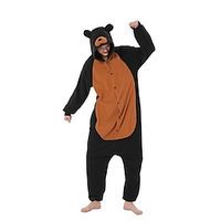 Adults' Kigurumi Pajamas Nightwear Cartoon Animal Onesie Pajamas Funny Costume Flannel Cosplay For Men and Women Christmas Animal Sleepwear Cartoon miniinthebox - thumbnail