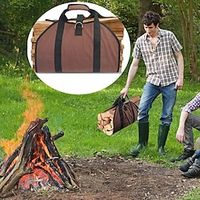 Firewood Carrier - Freestanding Firewood Log Carrier Outdoor Firewood Storage Bag Logging Tote Bag Portable Canvas Logging Bag Firewood Tool Kit Lightinthebox - thumbnail