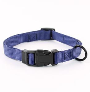 Helepet Nylon Plain Dog Collar Blue Medium