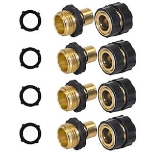 4set Garden Hose Quick Connector, 34 Inch Male And Female Garden Hose Fitting Quick Connector, Garden Hose Supplies Lightinthebox