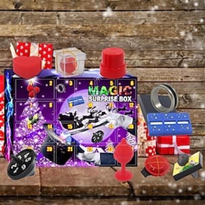 Christmas Advent Calendar Blind Box Magic Blind Box Christmas Atmosphere Gift Magic Prop Blind Box Magic Toy Fun Blind Box Lightinthebox