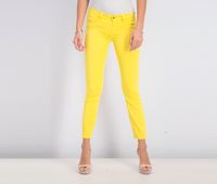 Womens Plain Slant Pocket Pants  Yellow - thumbnail