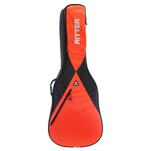 Ritter RGP5DBRR Dreadnought Black Racing Guitar Case - Red