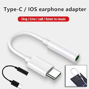 USB C to 3.5mm Female Jack Connector Headset Headphone Adapter Earphone Mic Wired Aux Cable male Type C to 3.5mm Audio Converter Lightinthebox