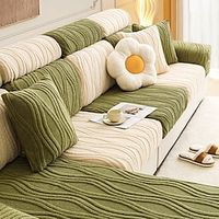 Stretch Sofa Seat Cushion Cover Jacquard Slipcover Elastic Couch Cover for Armchair Loveseat 4 or 3 Seater Solid Soft Durable Washable Furniture Protection for Dogs Cats Lightinthebox - thumbnail
