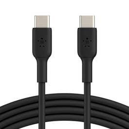 Belkin BoostCharge USB-C to USB-C Fast Charger Cable, USB Type C Charger Cable Fast Charging For iPhone 16, 15, Samsung Galaxy S24, S23, Pixel, iPad, MacBook, Nintendo Switch And More, 2M, Black BL-CBL-USBC-USBC-2M-BLK