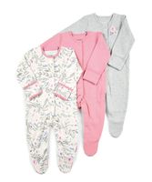 Pack of 3 Floral Sleepsuits - thumbnail