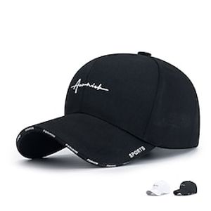 Unisex Baseball Cap Sun Hat Black White Polyester Embroidery Travel Beach Outdoor Vacation Plain Adjustable Sunscreen Fashion miniinthebox