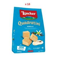 Loacker Quadratini Vanilla Wafers 18 X 250Gms (UAE Delivery Only)