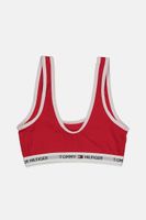Womens  Non Padded Scoop Bralette  Red/White - thumbnail
