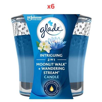 Glade Candle 2In1 Moonlit Walk 3.4Oz Pack Of 6 Glade Candle 2In1 Moonlit Walk 3.4Oz Pack Of 6