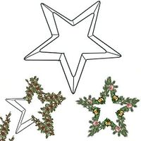 Macrame Decor Star Wire Wreath Frame Metal Star Wreath Frames for Christmas Thanksgiving Holiday 2022 New Year Valentines Decorations Floral Arrangements Craft DIY Craft Projects Green Decor Lightinthebox - thumbnail