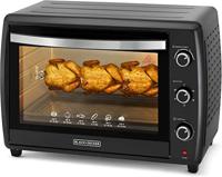 Black+Decker 70Liter Double Glass Multifunction Toaster Oven With Rotisserie For Toasting, Baking, Broiling, Black - TRO70RDG-B5