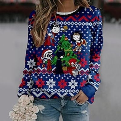 Christmas Cosplay Ugly Christmas Sweater  Sweatshirt Hoodie Anime Graphic Hoodie For Women's Adults' 3D Print 100% Polyester Party Festival Lightinthebox