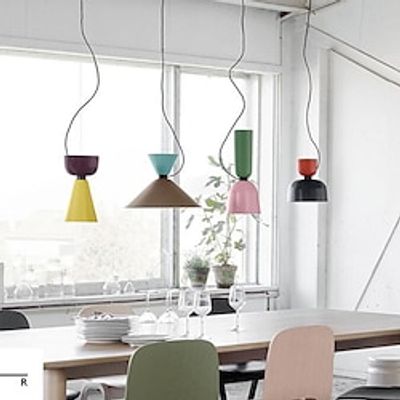 Pendant Lamp Classic Modern Hanging Ceiling Pendant Chandelier - Minimalist Aluminum Metal Colourful Combination Suspension Lighting Fixture, Creative Macaron Interior Decor Suspension Lamps E27 Lightinthebox