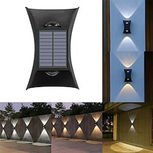 Solar Up and Down Wall Lights Outdoor Waterproof Solar Street Lamp For Garden Wall Yard LED Security Lights Adustable Angle Warm White White 1pc Lightinthebox