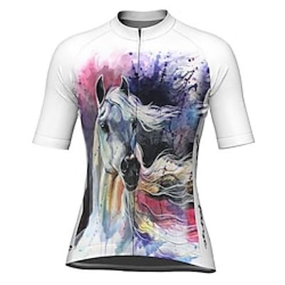 21Grams Women's Short Sleeve Cycling Jersey Purple Bike Top Mountain Bike MTB Road Bike Cycling Spandex Polyester Breathable Quick Dry Moisture Wicking Sports Clothing Apparel  Athleisure Lightinthebox