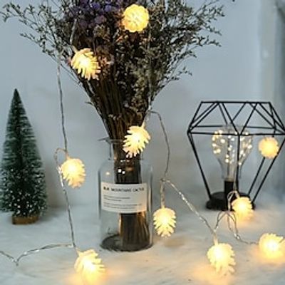 1pc Pine Cone LED Christmas Holiday Color Lights Party Light Evening Table Pendant Yard Decoration String Lights Battery Powered1.5M10LED3M20LED6M40LED Lightinthebox