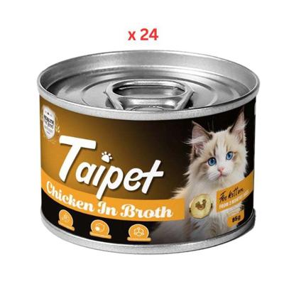 Taipet Canned Wet Food Chicken in Broth Kitten - 85g Pack Of 24