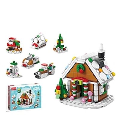 Compatible With christmas Series Small Particle Puzzle Blocks For Chinese New Year Boys' Puzzle Children's Small Toys Lightinthebox