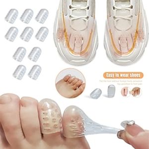 Silicone Breathable Toe Covers, Silicone Anti-Friction Toe Protector, Little Toe Protectors Caps Guards for Men Women, Blisters and Ingrown Toenails miniinthebox