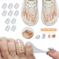 Silicone Breathable Toe Covers, Silicone Anti-Friction Toe Protector, Little Toe Protectors Caps Guards for Men Women, Blisters and Ingrown Toenails miniinthebox - thumbnail