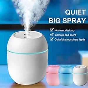 USB Portable Air Humidifier 7.44oz Essential Oil Diffuser Modes Auto Off With LED Light For Home Car Mist Maker Face Steamer Car Air Fresheners For Classroom School Bedroom Office Halloween C Lightinthebox