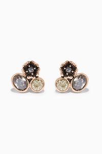 Mini Tea Rose Cluster Stud Earrings