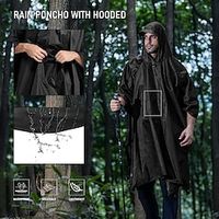 Men Women Hooded Rain Poncho Waterproof Raincoat Jacket for Hiking Camping Fishing Lightinthebox