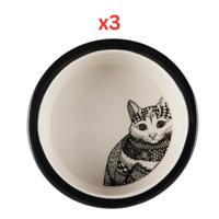 Trixie Zentagle Ceramic Bowl For Cat White 300ml (Pack of 3)